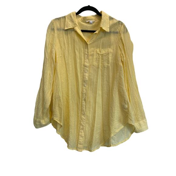 Westport ladies button up yellow L long sleeve - Picture 1 of 10